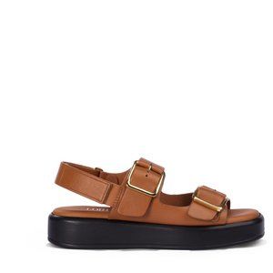 BRAND NEW Chunky Brown Leather Sandals (Loriblu)